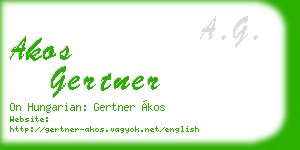 akos gertner business card